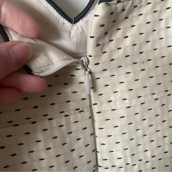 Vintage Nanette Lapore Pin-Up Retro Bow Front Mini Dress in Cream - Picture 11 of 13